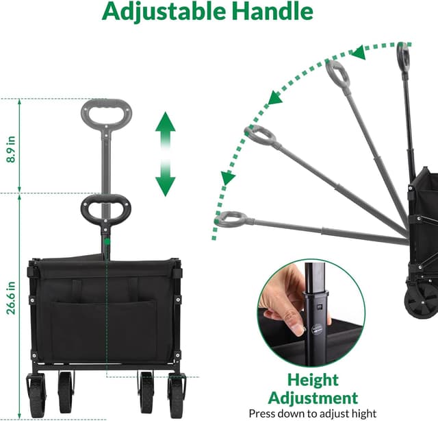 Thumbnail 2 de Carrello pieghevole grande capacità 70 L, portata 90 kg 🛒