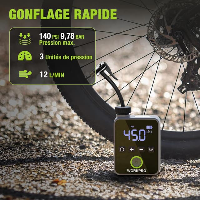 Thumbnail 2 de WORKPRO Mini Compresseur d’Air 140 PSI