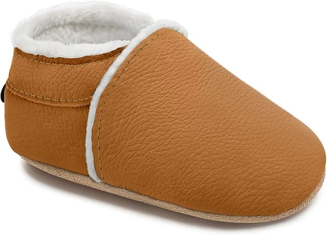 Detalle de HMIYA Weiche Leder-Krabbelschuhe mit Wildledersohle – Lauflernschuhe für Babys (0–24 Monate)