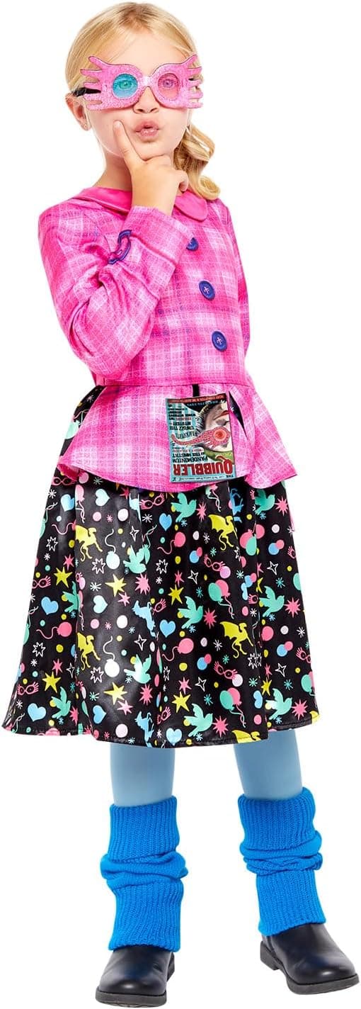 Detalle 2 de amscan Girls Offiziell lizenziertes Harry-Potter Luna-Lovegood-Kinderkostüm