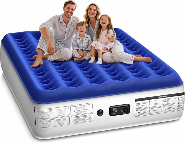 Detalle de Xsleep Queen Air Mattress with Built-In Pump (13" Raised) — Fast Inflate/Deflate, Up to 660 lbs