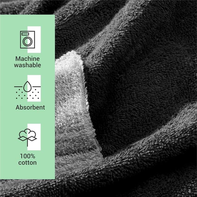 Detalle de HOMELEVEL Kinder-Bademantel aus Frottee-Baumwolle mit Kapuze und Gürtel