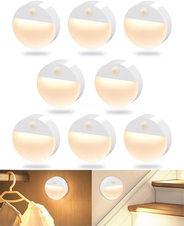 Detalle de FLOWood Nachtlicht 8 Stück Warmweiß