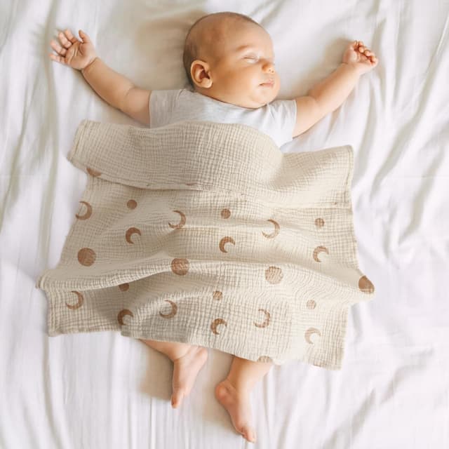 Thumbnail 6 de Susurration 60 x 60 cm 100% Cotton Baby Muslin Cloths (5 Pack) for Swaddling, Burping & Sensitive Skin