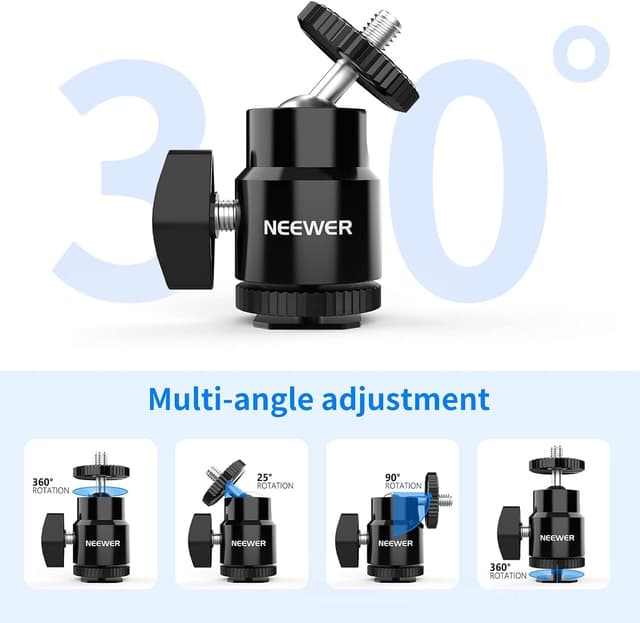 Thumbnail 3 de Neewer ST17 mini ball head 2-pack with 1/4” screw