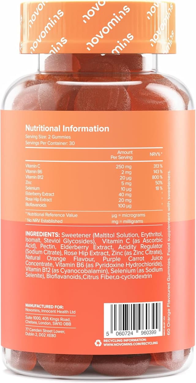 Detalle 2 de Novomins Gummies Vitamine C 250 mg sans sucre