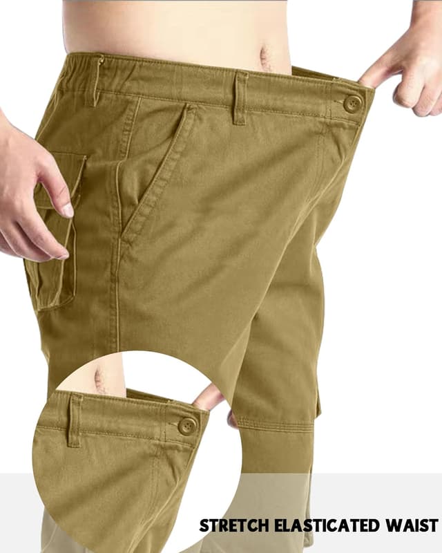 Detalle de YAOHUOLE men’s military-style cargo trousers with 6 pockets