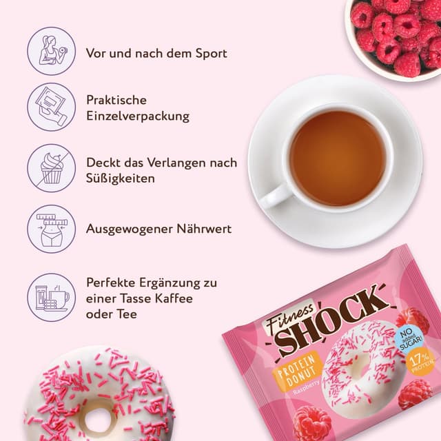 Detalle 1 de FitnesSHOCK Protein Donut 12 g Eiweiß
