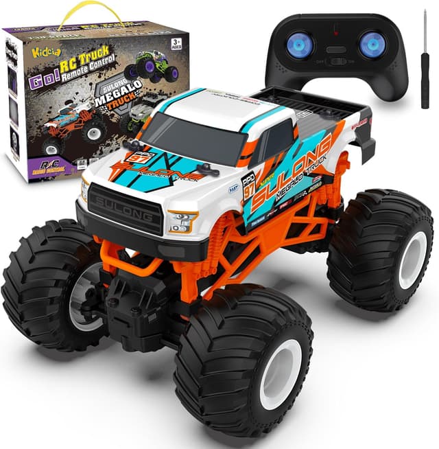 Imagen de Kidcia 1:16 Remote Control Monster Truck (2.4 GHz) — Orange RC Car for Off-Road Play en OfertitasTOP