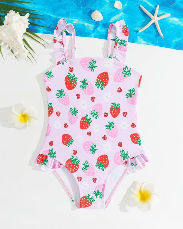 Detalle de FishingDino Badeanzug für Mädchen (Gr. 80–116) – Einteiler mit UPF 50+