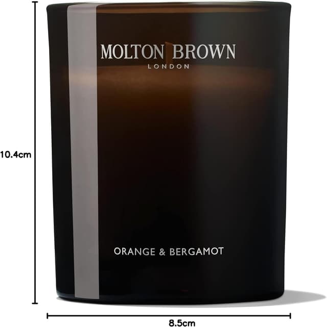 Detalle 2 de Molton Brown Orange and Bergamot Single Wick Candle 190 g – energising home fragrance