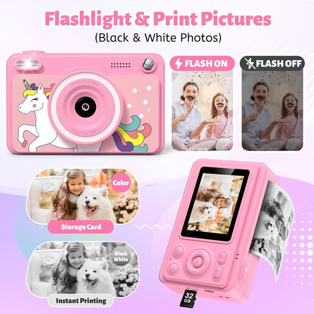 Thumbnail 3 de GREENKINDER Kids Camera Instant Print 1080P