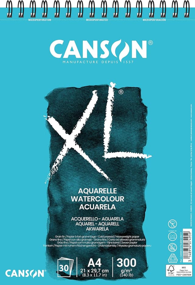 Imagen de Canson XL Acuarela 300 g/m² A4 🖌 en OfertitasTOP