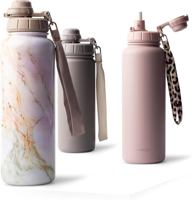 Detalle de MAMEIDO borraccia termica 700 ml con cannuccia