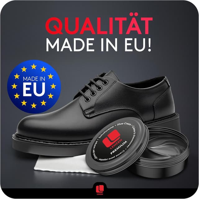 Detalle 2 de Lenzen Premium Cirage à Chaussures crème nourrissante pour cuir lisse et grainé (Rouge)