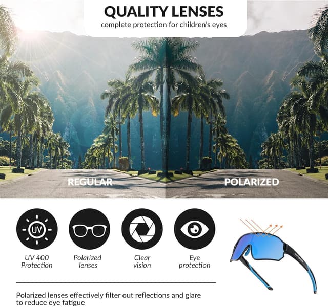 Detalle 2 de ROCKBROS Kinder Fahrradbrille 20 g UV400