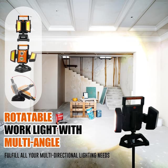 Detalle de 4000LM rechargeable work light with clamp