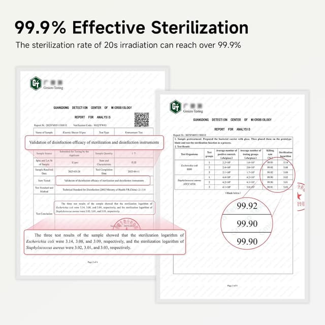 Detalle 2 de Shavers for Men Protable Foil Shaver with Double Floating Blade & UV Lamp (IPX7, USB‑C, cordless)