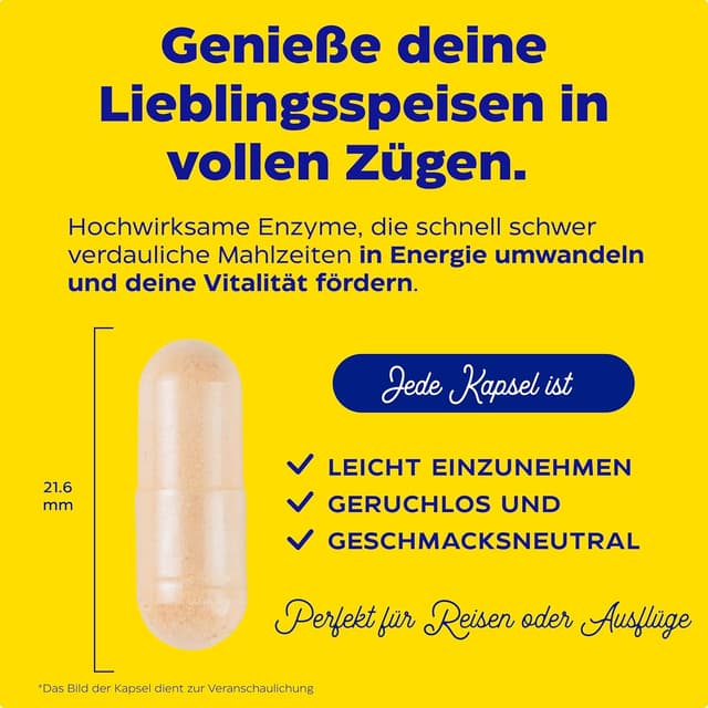 Detalle de Enzymedica Digest Gold – schnell wirkende Enzym-Formel gegen Blähungen (90 Kapseln)