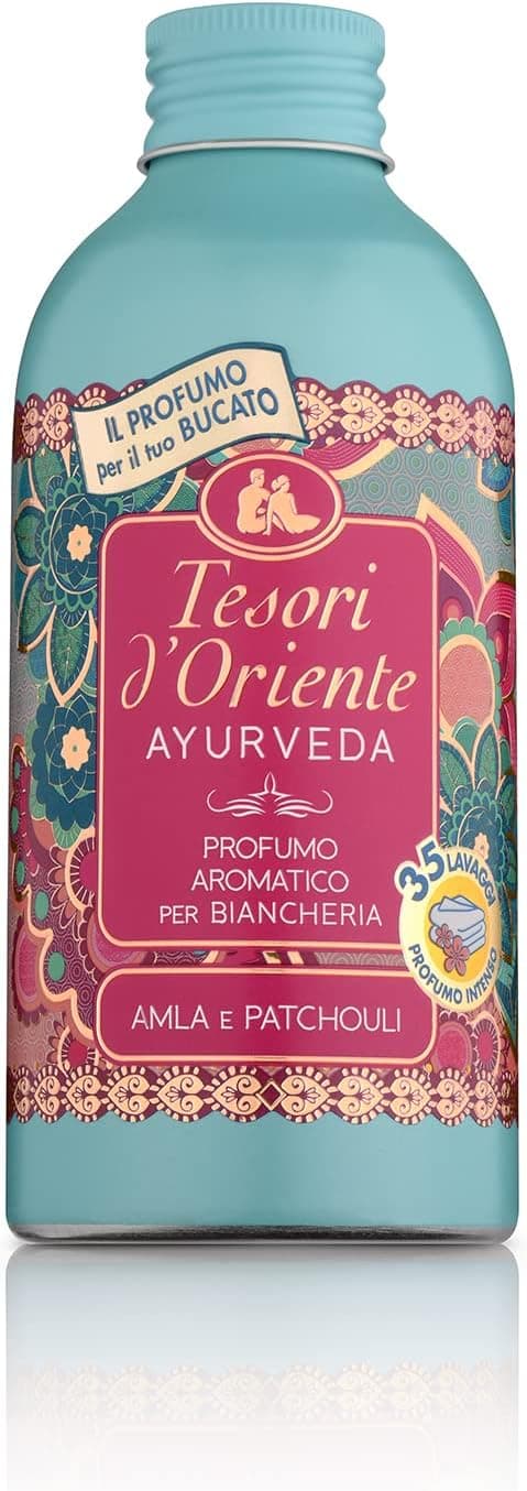Detalle de Tesori d'Oriente Ayurveda Profumatore Bucato per Lavatrice con note della Rosa Nera, 250 ml