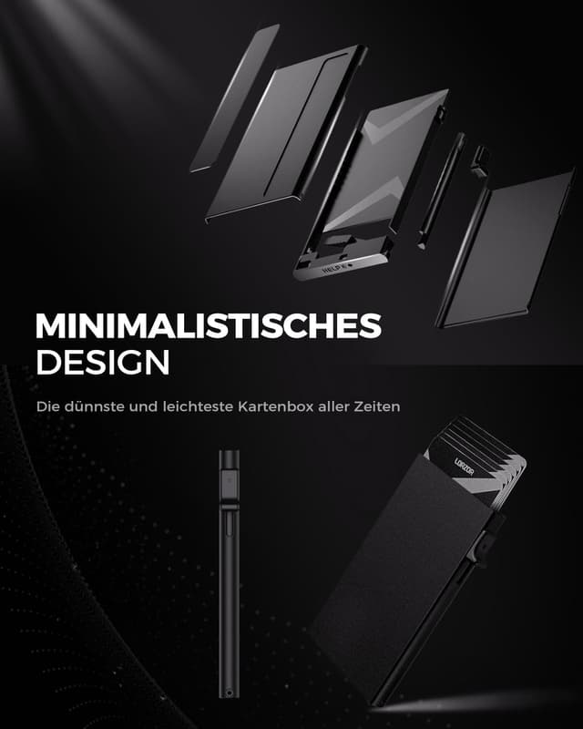 Detalle 1 de LORZOR Slim Wallet mit Münzfach