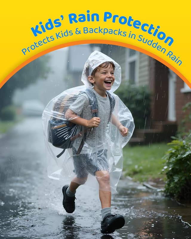 Detalle 2 de Kids rain poncho pack, 6 to 24