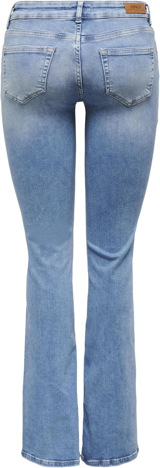 Detalle de ONLY Female Flared-Jeans ONLBLUSH mit niedrigem Bund – Flared Fit aus Baumwolle