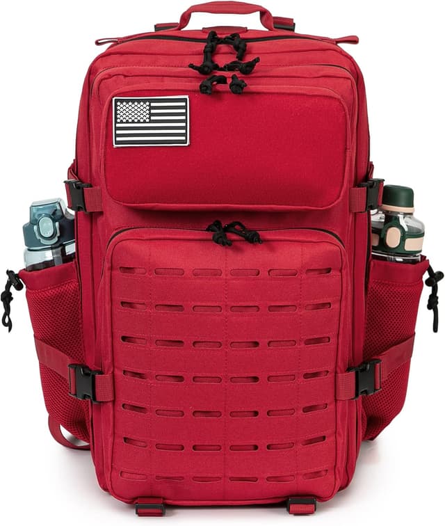 Detalle de QT&QY sac à dos tactique 25L/45L Molle 17" avec porte-bouteille