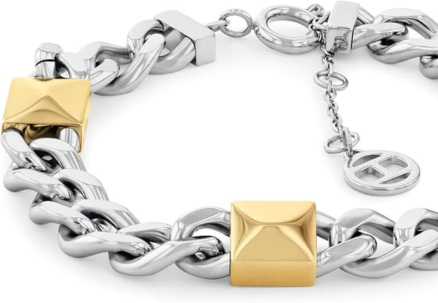 Detalle de Tommy Hilfiger 2780914 pulsera cadena bicolor para mujer 💍