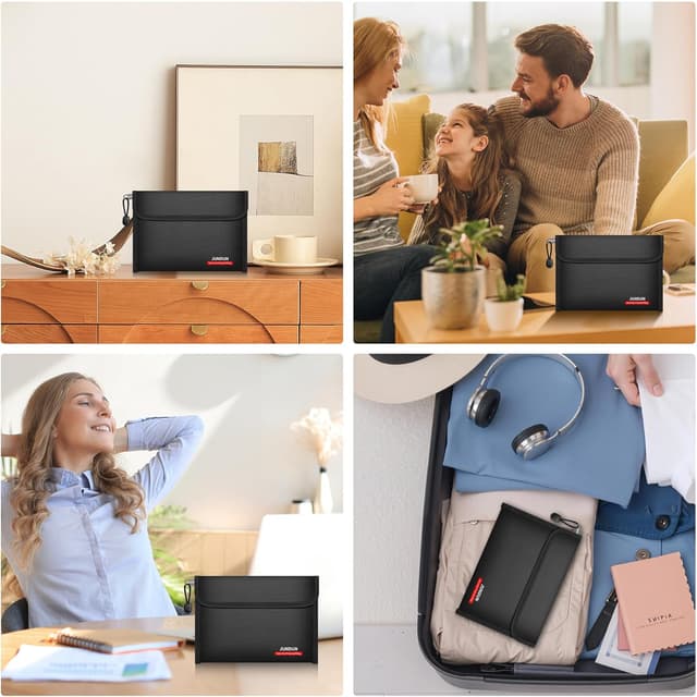 Thumbnail 6 de JUNDUN Feuerfeste Geldtasche 2er Pack