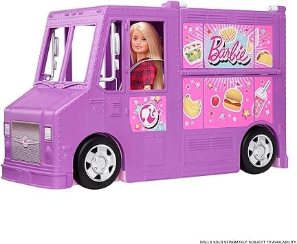 Imagen de Barbie Food Truck Juguete con 25 Accesorios 🍔🚚 (Mattel GMW07) en OfertitasTOP