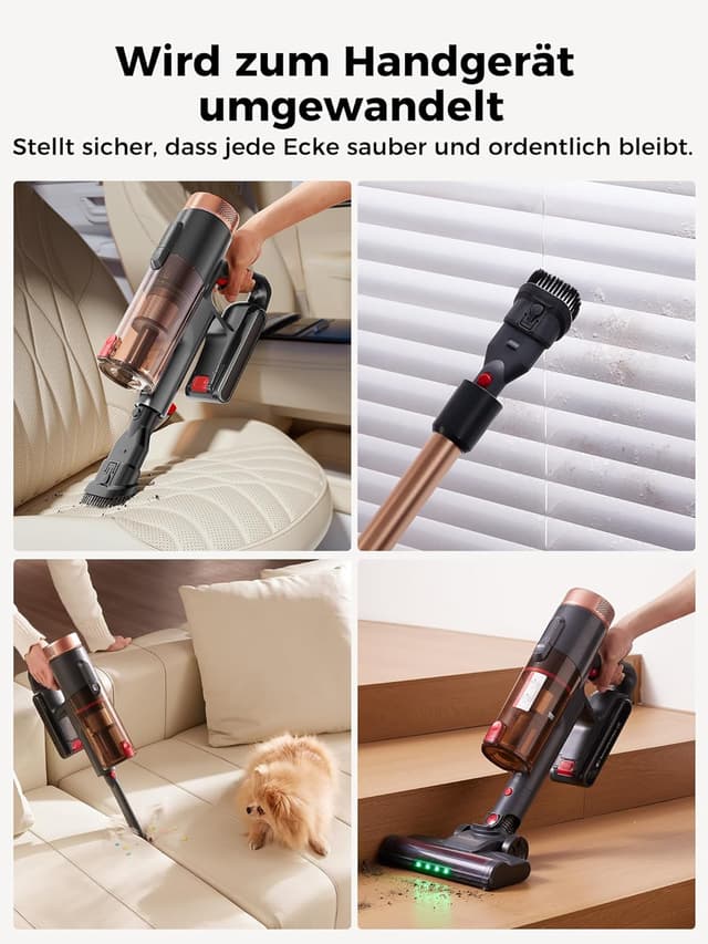 Detalle de Proscenic P11 Ultra kabelloser Akku-Staubsauger mit Touchscreen, GreenEye-Technologie und Anti-Tangle