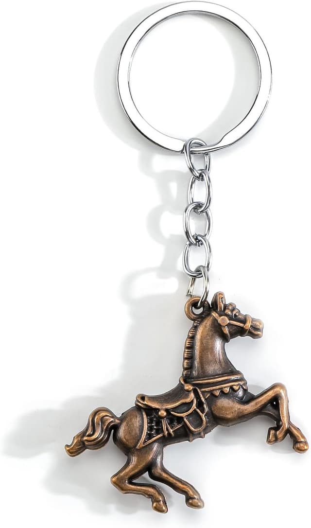 Detalle de Tranbath Schlüsselanhänger Pferd für Mädchen – Geschenkidee für Pferdeliebhaberinnen und Reiter-Zubehör