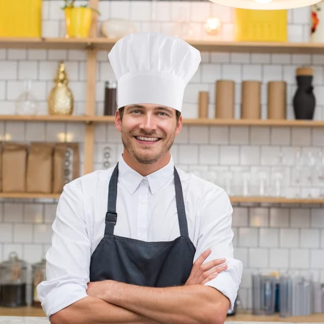 Detalle 2 de Lusofie Adult Chef Hat 22cm height