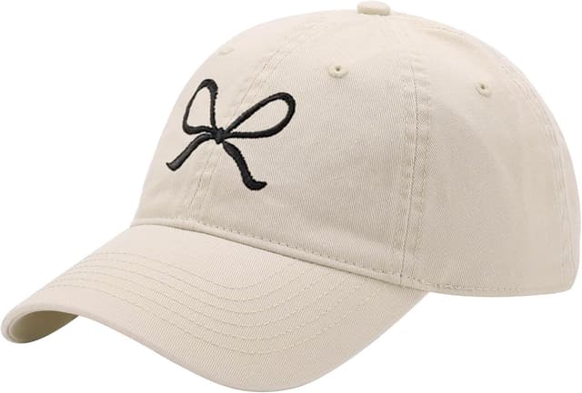 Detalle de ANYZSCO Adjustable Y2K Trucker Baseball Cap with Wide Brim Bow (Unisex)