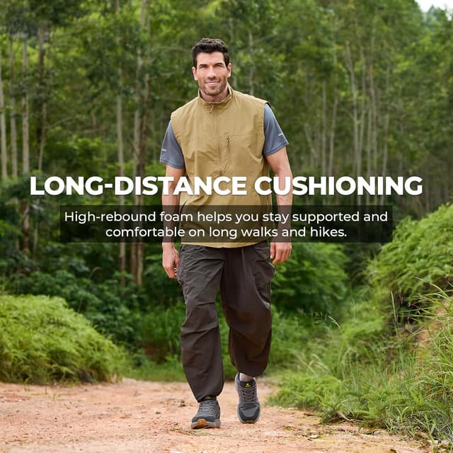 Detalle de FitVille Wanderschuhe Herren „Extra Breit“ – wasserdicht, rutschfeste Trekkingschuhe mit breiter Zehenbox