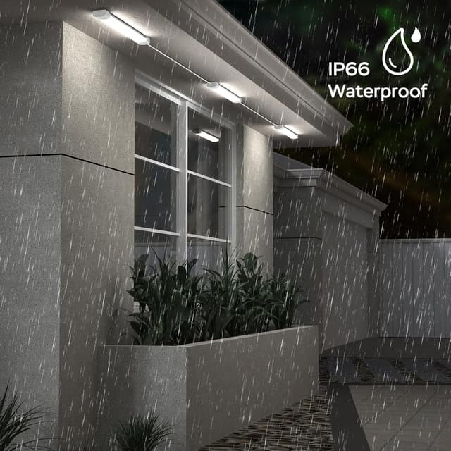 Detalle de Amdelne 6000K LED Batten Light (4FT / 120CM, 36W) with Plug & Switch, IP65