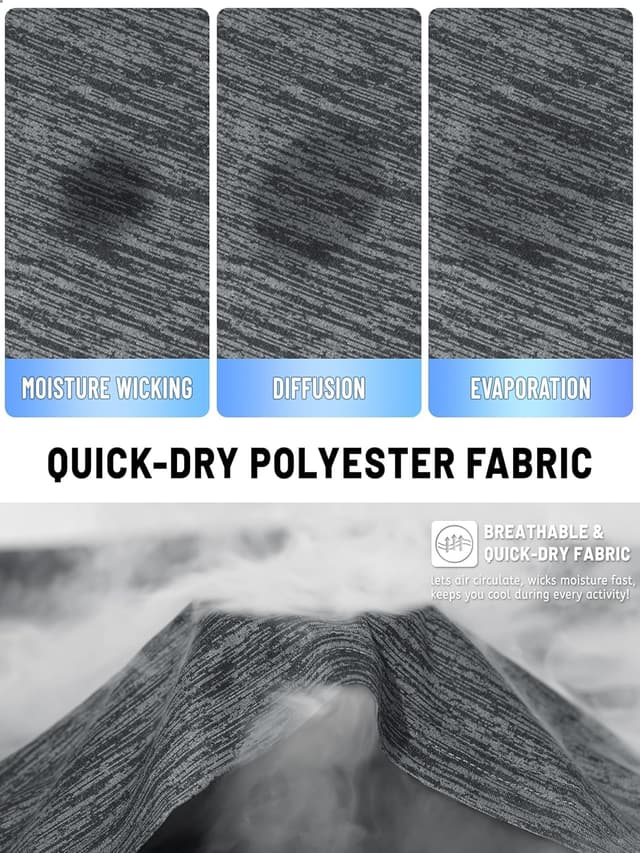 Detalle 2 de TACVASEN maglietta running asciugatura rapida