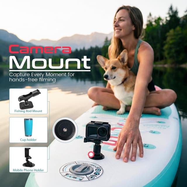 Detalle de FunWater Inflatable Stand Up Paddle Board (10'6"–11'6") for Adults & Youth with SUP Accessories