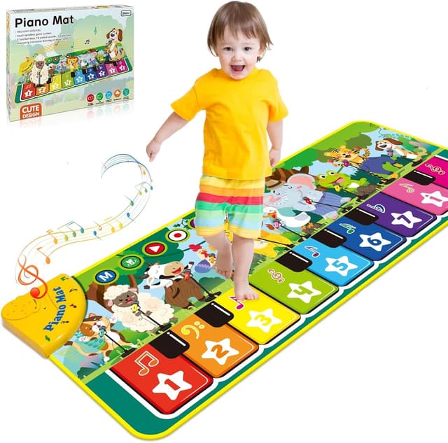 Detalle de Dromlag Tappeto Pianoforte 10 animali 🎹