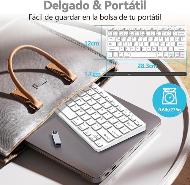 Thumbnail 4 de TQQ Teclado Bluetooth Español Ñ para iPad y Tablets 🖥