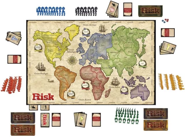 Detalle de Hasbro Gaming Risk Classic Strategy Board Game (2-5 Players) – Conquest Board Game for 10+ Year Olds