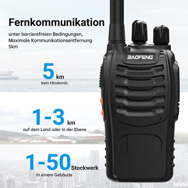 Thumbnail 3 de Professionelle Walkie-Talkies 3er Set mit 16 Kanälen 📡