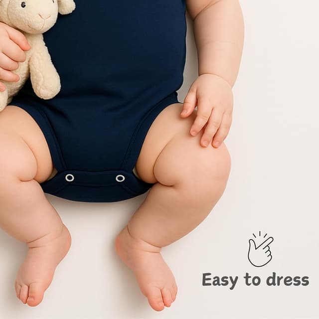 Thumbnail 6 de rise&Raba Baby Bodysuit 3 Pack (0–4 Years) in 100% Organic Cotton – Half Sleeve Unisex Onesies