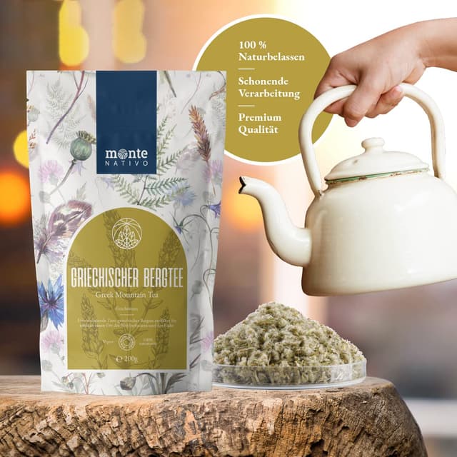 Detalle de Monte Nativo Griechischer Bergtee Sideritis Scardica „Monte Nativo“ (200 g) – lose, mit wiederverschließbarer Tüte