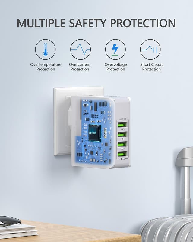 Thumbnail 6 de Lencent 4‑Port 22W USB Travel Charger