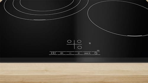 Detalle de Bosch Serie 4 PID631BB5E, placa de inducción de 60 cm con TouchSelect y 3 zonas