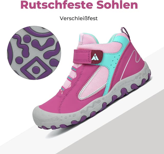 Detalle de Mishansha Kinder Wanderschuhe – leichte Trekking-Wanderstiefel für Outdoor & Alltag