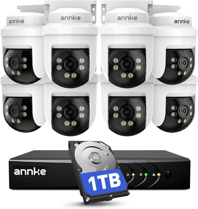 Detalle de ANNKE 3K Système de caméras filaires extérieur 8 canaux avec PTZ 5 MP et audio (DVR 1 To)
