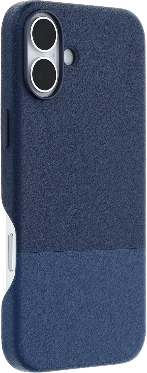 Detalle de OtterBox Leather Alternative Slim MagSafe per iPhone 16 Plus (Azure Oasis) – custodia sottile antiurto